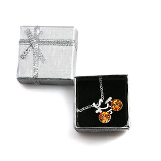 Exkluzivní náhrdelník ve tvaru kola s krystalky Swarovski elements