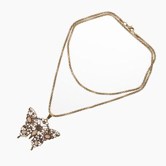 Luxusní etno náhrdelník ve tvaru motýla