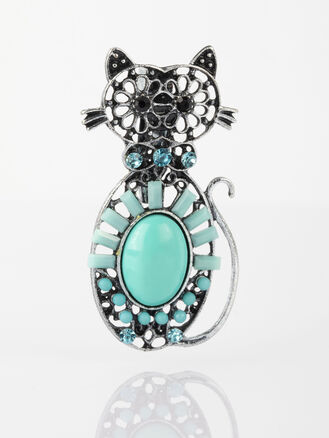 Fashion Jewelry brož kočička