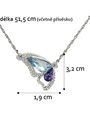 Luxusní náhrdelník ve tvaru motýla s krystaly Swarovski elements