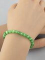 Jemný náramek z korálků barveného zeleného ulexitu kočičího oka, velikost korálků 0,6cm