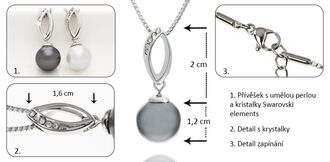Náhrdelník  perla s řetízkem