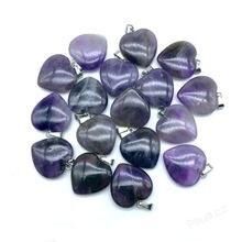 Přívěsek ve tvaru srdíčka z ametystu