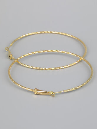 Fashion Jewelry náušnice kruhy zlaté barvy s rytými detaily