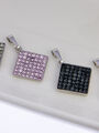 Přívěsek čtverec s krystalky Swarovski elements