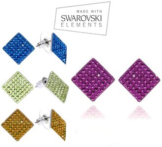 Fashion Icon Náušnice čtverec s krystaly Swarovski elements