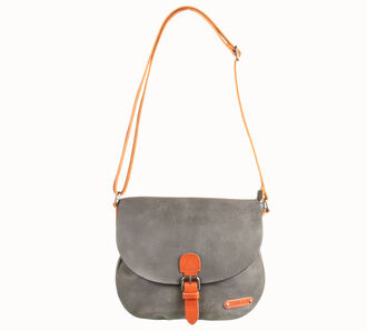 Flora&co Dámská kožená moderní crossbody kabelka kulatá