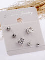 Náušnice 3 druhy čtverečky se zirkonem