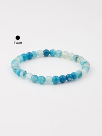 Elegantní náramek z modrého achátu