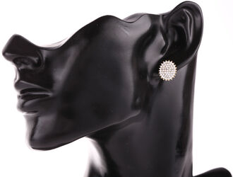 Náušnice oválky s krystalky