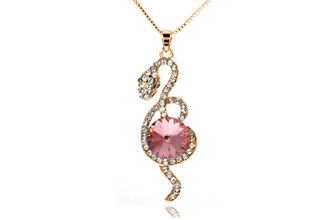 Náhrdelník had s krystalem Swarovski elements