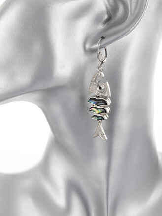 Fashion Jewelry náušnice ryba s paua perletí