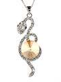 Přívěsek had s krystalem Swarovski elements