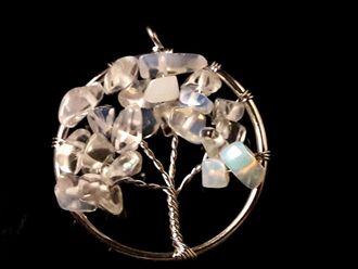 OPALIT magický kulatý amulet Strom života