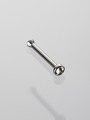 Nostril piercing do nosu ve tvaru tyčinky s drobným čirým krystalem z chirurgické oceli