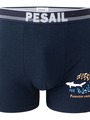 Pánské boxerky značka PESAIL potisk žralok 4 ks v balení