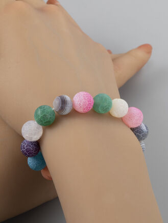 Elegantní náramek z achátu (barevný)