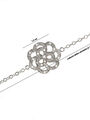 Náramek Silver Flower rhodiovaný se zirkony