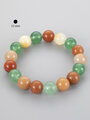 Překrásný náramek z různobarevných korálků kalcitu, velikost kuliček 12 mm