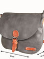Flora&co Dámská kožená moderní crossbody kabelka kulatá
