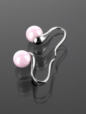 Krásné náušnice s barevnými keramickými kuličkami z chirurgické oceli