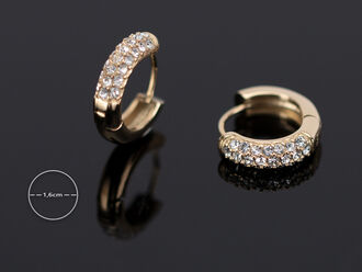 Exkluzivní kruhové ocelové náušnice