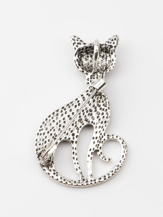 Fashion Jewelry brož kočička z perleti paua