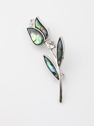 Fashion jewelry brož tulipán z paua perleti