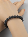 Elegantní náramek z černého lávového kamene