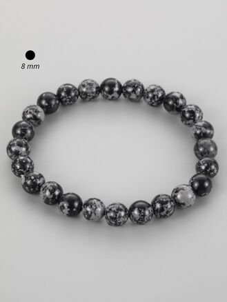 Exluzivní náramek z obsidiánu vločkový