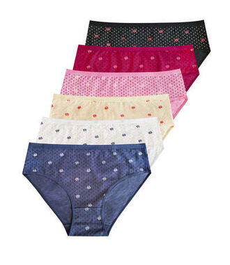 Dámské klasické kalhotky 3XL-5XL RŮŽE 3 ks