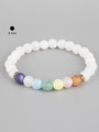 Exkluzivní čakrový náramek z barevných korálků achátu
