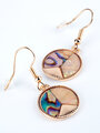 Fashion Jewelry náušnice hippie logo  z paua perleti