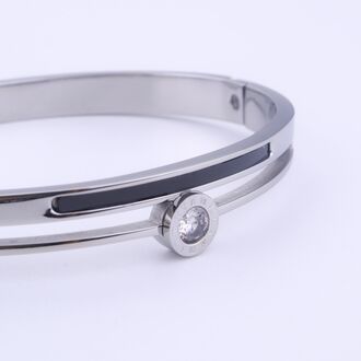 Náramek Steel Clock chirurgická ocel s krystalkem 
