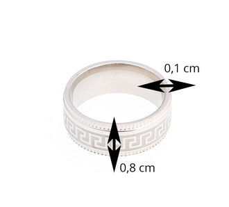 Prsten chirurgická ocel řecký styl - unisex