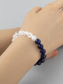 Exkluzivní náramek z korálků křišťálu a lapis lazuli 