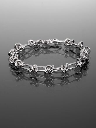 Ocelový náramek - skládaný řetěz