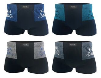 PESAIL Pánské boxerky značka PESAIL potisk vlk 4 ks v balení