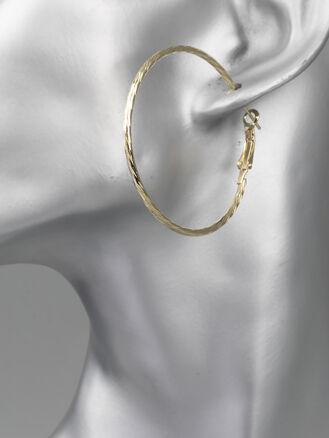 Fashion Jewelry náušnice kruhy zlaté barvy s rytými detaily