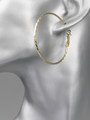 Fashion Jewelry náušnice kruhy zlaté barvy s rytými detaily