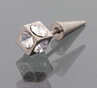 Piercing do ucha hrot krystalky