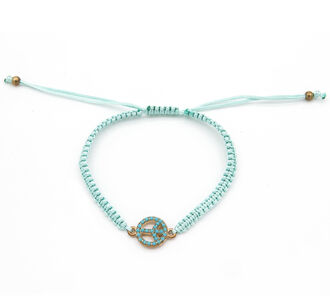 Fashion Icon Náramek Peace Mír tkanina