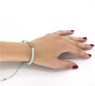 Fashion Icon Náramek Peace Mír tkanina