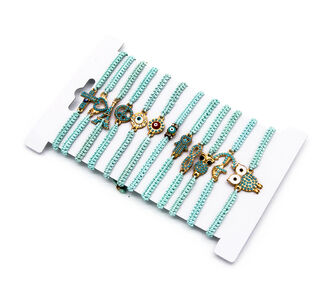 Fashion Icon Náramek Peace Mír tkanina