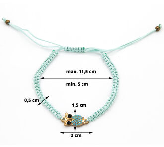 Fashion Icon Náramek Peace Mír tkanina