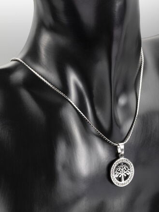 Exkluzivní přívěsek s motivem stromu života s drobnými čirými krystaly