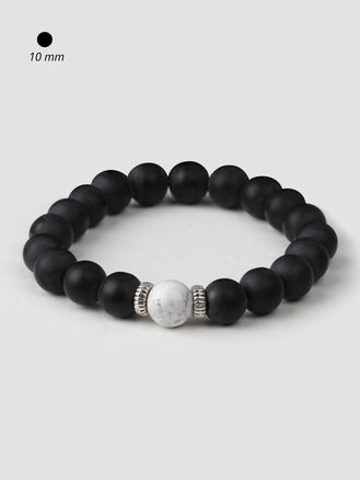 Pánský náramek kombinovaný onyx + magnezit 1cm