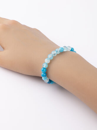 Elegantní náramek z modrého achátu