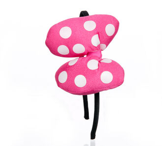 Fashion Icon Čelenka puntíkovaná mašle HANDMADE Minnie 6ks mix