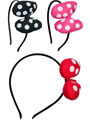 Fashion Icon Čelenka puntíkovaná mašle HANDMADE Minnie 6ks mix